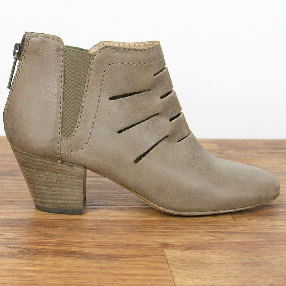 Aquatalia by Marvin K Freida Cut Out Leather Heel Booties Made in Italy